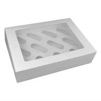 Cupcake Box 12 White Cupcake Box 12 White