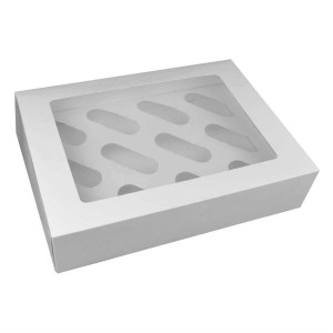 Cupcake Box 12 White x25 Cupcake Box 12 White x25