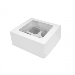 Cupcake Box 4 White