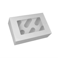 Cupcake Box 6 White Cupcake Box 6 White