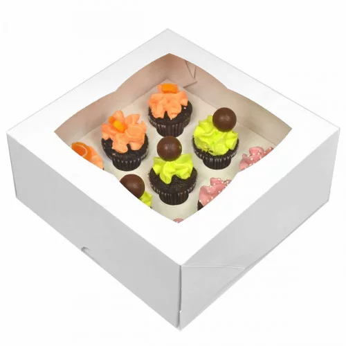 MiniCupcake Box 9 White Extra Deep Glasgow