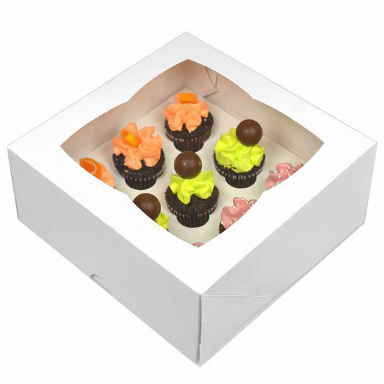 Bonzos Mini-Cupcake Box 9 White Extra Deep