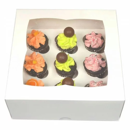 MiniCupcake Box 9 White Extra Deep Glasgow