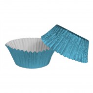 Fairy Cake Cases Foil Baby Blue x50