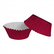 Fairy Cake Cases Foil Burgundy x50