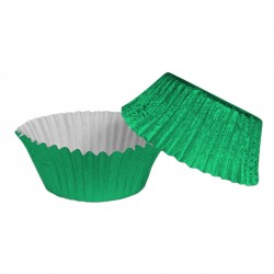 Fairy Cake Cases Foil Green x50