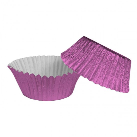 Bonzos Fairy Cake Cases Foil Mauve x50