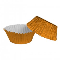 Fairy Cake Cases Foil Orange x50
