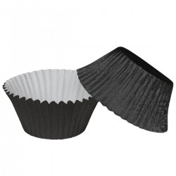 Muffin Cupcake Cases Foil Black x 45