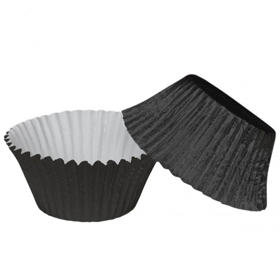 Bonzos Muffin Cupcake Cases Foil Black x 45