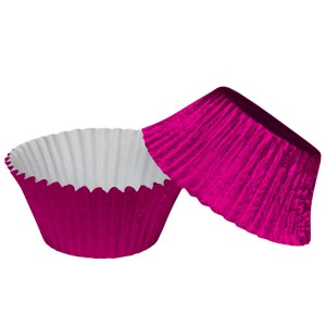 Muffin Cupcake Cases Foil Hot Pink/Cerise x50 Muffin Cupcake Cases Foil Hot Pink/Cerise x50