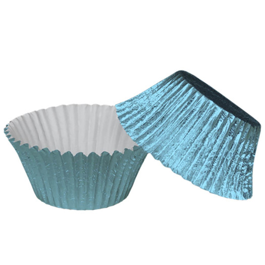Bonzos Muffin Cupcake Cases Foil Ice Blue x 45 Bonzos Muffin Cupcake Cases Foil Ice Blue x 45