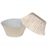 Muffin Cupcake Cases Foil Champagne/Ivory x 45