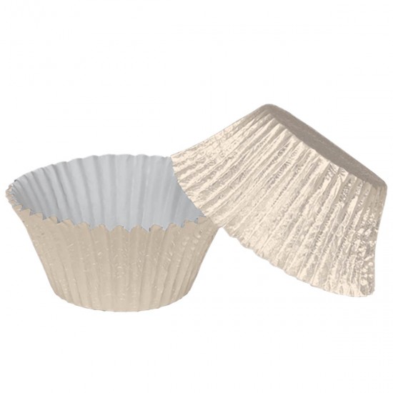 Bonzos Muffin Cupcake Cases Foil Champagne/Ivory x 45