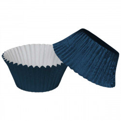 Muffin Cupcake Cases Foil Navy x 45