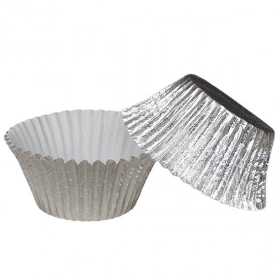 Bonzos Muffin Cupcake Cases Foil Silver x375