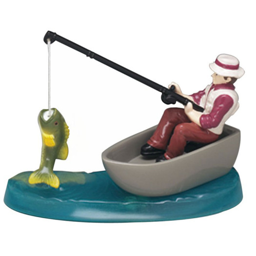 Decopac Fisherman in Boat Catching Fish Decopac Fisherman in Boat Catching Fish