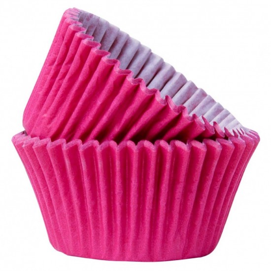 Muffin Paper Cases Hot Pink x50