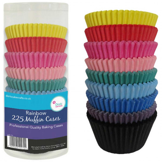 Muffin Paper Cases Rainbow Assort x225
