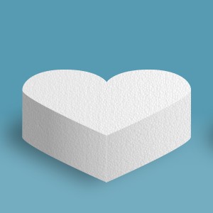 Cake Dummy Heart 10" Cake Dummy Heart 10"