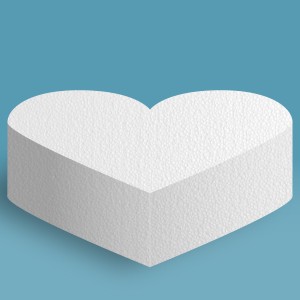 Cake Dummy Heart 12" Cake Dummy Heart 12"