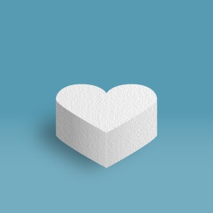 Cake Dummy Heart 6" Cake Dummy Heart 6"