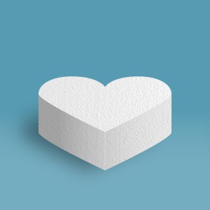 Cake Dummy Heart 8" Cake Dummy Heart 8"