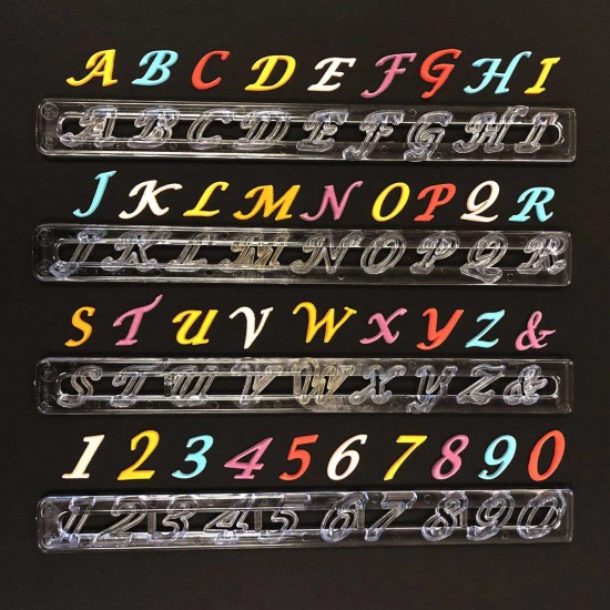 FMM Alphabet & Number Cutter Set Upper Case Script