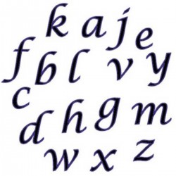 Alphabet Cutter Set Lower Case Script