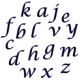 FMM Alphabet Cutter Set Lower Case Script