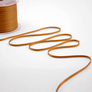 Ribbon 3mm Honey Gold Double Satin