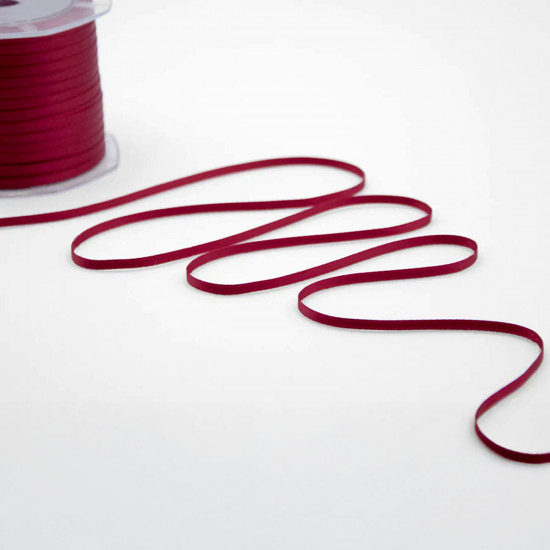 Jomil Ribbon 3mm Dark Red/Ruby Double Satin