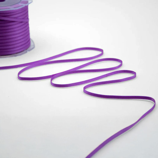 Jomil Ribbon 3mm Cadbury Purple Double Satin
