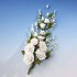 Cascade Rose Spray 42cm White