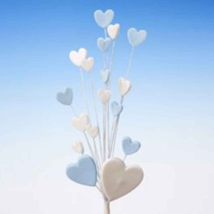 Heart Spray Baby Blue two tone Heart Spray Baby Blue two tone