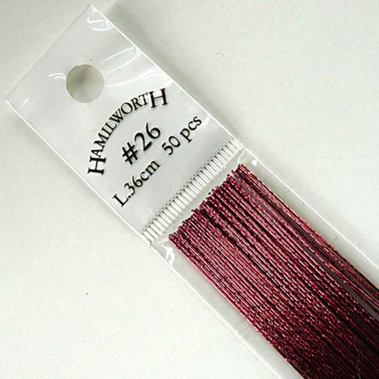 Hamilworth Wire Metallic Burgundy #26 x50
