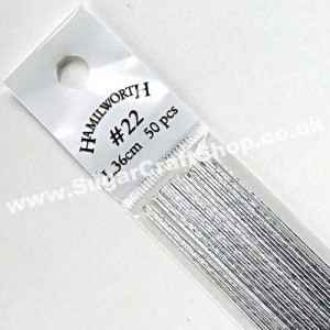 Wire Metallic Silver #22 x50 Wire Metallic Silver #22 x50