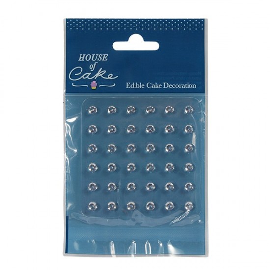 House of Cake Gems Edible x36 Clear Small