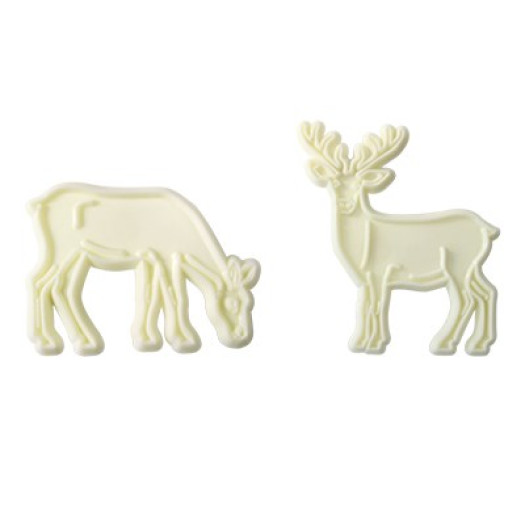 JEM Reindeer Cutter Set stag & doe grazing JEM Reindeer Cutter Set stag & doe grazing
