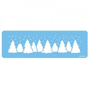 Christmas Forest Stencil Christmas Forest Stencil