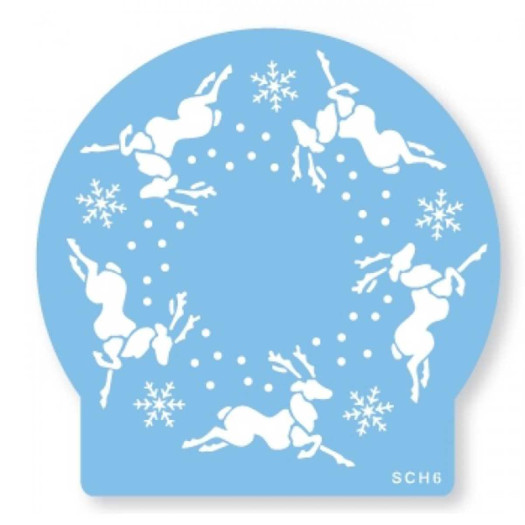 JEM Reindeer & Snowflakes Stencil