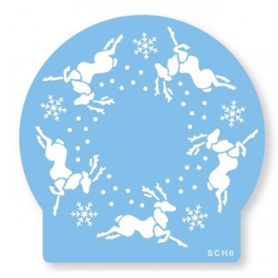 JEM Reindeer & Snowflakes Stencil