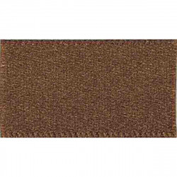 Ribbon 15mm Dark Brown Double Satin
