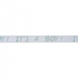 Ribbon 10mm IT'S A BOY Blue