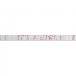Ribbon 10mm IT'S A GIRL Pink