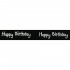 Ribbon 15mm Happy Birthday Black