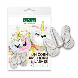 Unicorn Ears, Horn & Lashes Mould