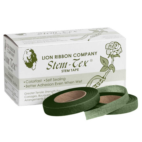 Lion Ribbon Company Stemtex Stem Tape Moss Green (0.5"/27m) Lion Ribbon Company Stemtex Stem Tape Moss Green (0.5"/27m)