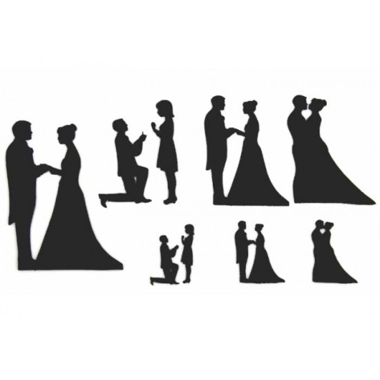 Patchwork Cutters Wedding Silhouettes Cutter