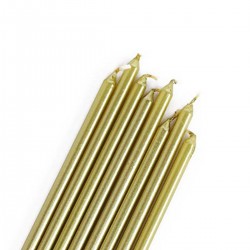 Candle & Holders Extra Tall Gold x16